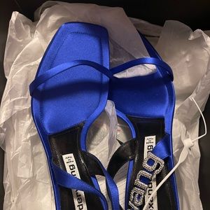 Alexander wang 85mm Ivy embellished satin sandals